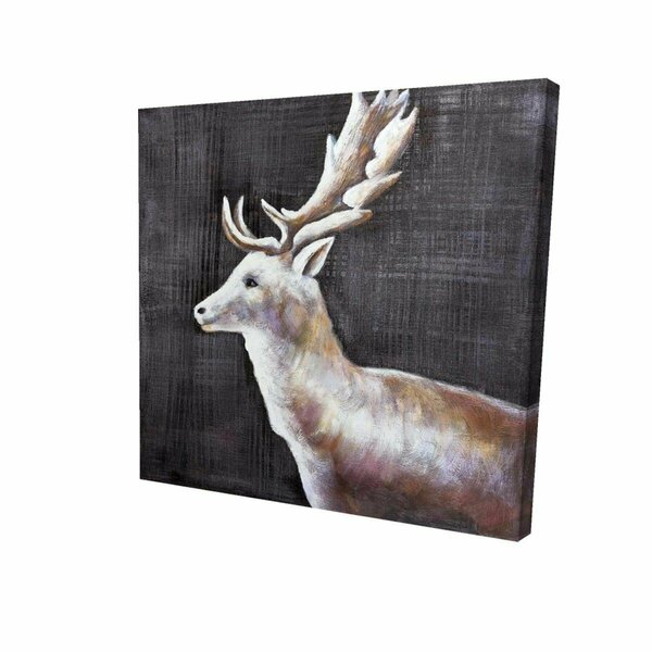 Fondo 12 x 12 in. Deer Profile View in the Dark-Print on Canvas FO2772693